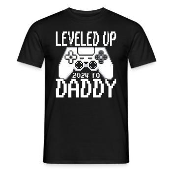 Grossesse 2024 - Futur père - Papa - T-shirt homme - noir - Devant - AI Model Male 178 light (178cm)
