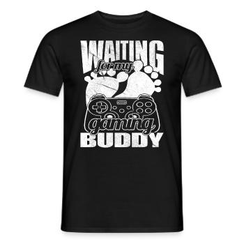 En attendant mon copain de jeu - Expectant Father - - T-shirt homme - noir - Devant - AI Model Male 178 light (178cm)