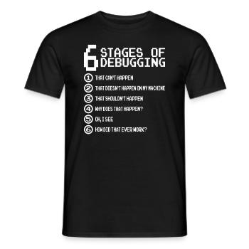 Funny Lol Nerd IT Computer Scientist - Men's T-Shirt - black - Front - AI Model Male 178 light (178cm)