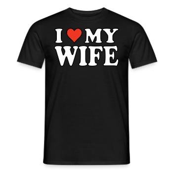 J’aime ma femme - Ehefrau Design - T-shirt homme - noir - Devant - AI Model Male 178 light (178cm)