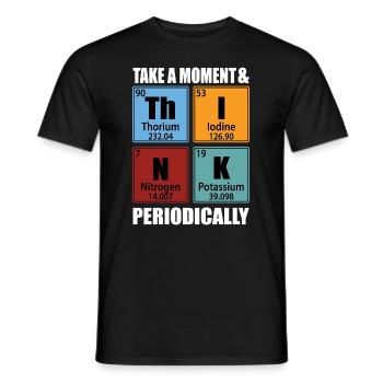 Prenez un moment et réfléchissez périodiquement - T-shirt homme - noir - Devant - AI Model Male 178 light (178cm)
