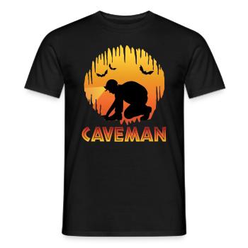 Caveman - Caving - Cave Explorer Speleology - Men's T-Shirt - black - Front - AI Model Male 178 light (178cm)