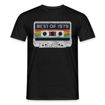 1979 Naissance | Le meilleur de 1979 | 1979 Musique rétro - T-shirt homme - noir - Devant - AI Model Male 178 light (178cm)
