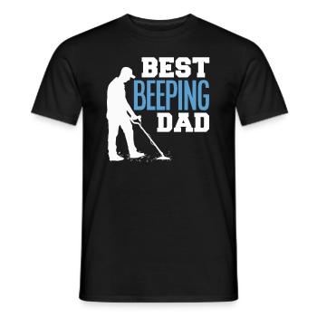 Drôle de détecteur de métaux de détecteur de métaux papa - T-shirt homme - noir - Devant - AI Model Male 178 light (178cm)