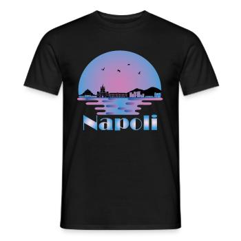 Naples Italie - Naples Italia Voyage - T-shirt homme - noir - Devant - AI Model Male 178 light (178cm)