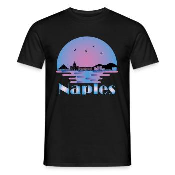Naples Italia - Napoli Italy Travel - Men's T-Shirt - black - Front - AI Model Male 178 light (178cm)