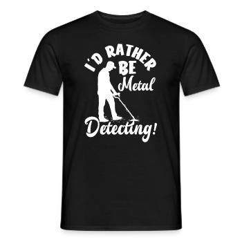 Funny Probing Metal Detector Detector - Men's T-Shirt - black - Front - AI Model Male 178 light (178cm)