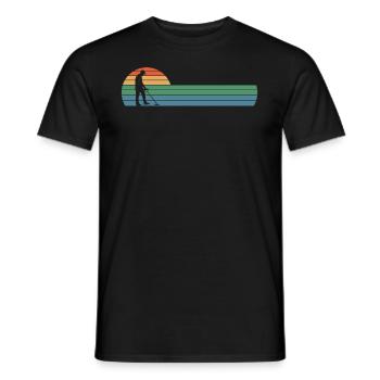 Funny Probing Metal Detector Detector - Men's T-Shirt - black - Front - AI Model Male 178 light (178cm)