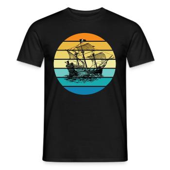 Pirate Ship - Men's T-Shirt - black - Front - AI Model Male 178 light (178cm)