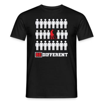 Funny Probing Metal Detector Detector - Men's T-Shirt - black - Front - AI Model Male 178 light (178cm)