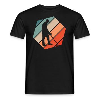Funny Probing Metal Detector Detector - Men's T-Shirt - black - Front - AI Model Male 178 light (178cm)
