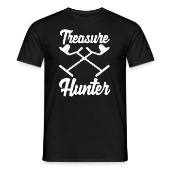 Funny Probing Metal Detector Detector - Men's T-Shirt - black - Front - AI Model Male 178 light (178cm)
