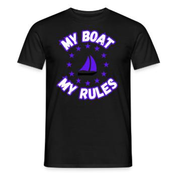 Mon bateau Mes règles - T-shirt homme - noir - Devant - AI Model Male 178 light (178cm)