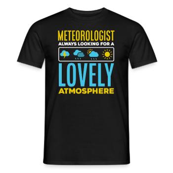 Meteorologe Meteorologie Sturmjäger Geschenk - Männer T-Shirt - Schwarz - Vorne - AI Model Male 178 light (178cm)