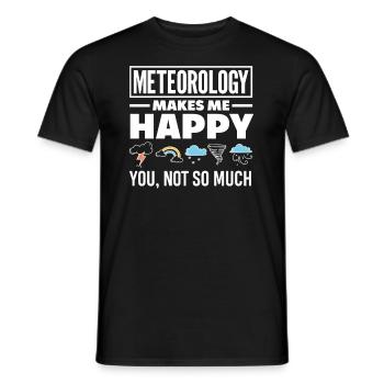 Meteorologe Meteorologie Sturmjäger Geschenk - Männer T-Shirt - Schwarz - Vorne - AI Model Male 178 light (178cm)