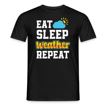 Meteorologist Meteorology Storm Chaser Gift - Men's T-Shirt - black - Front - AI Model Male 178 light (178cm)