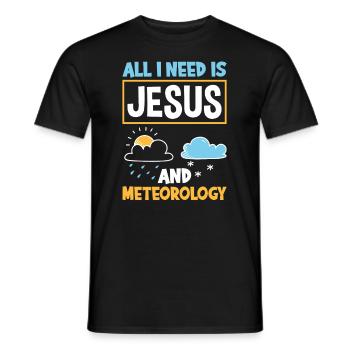 Meteorologe Meteorologie Sturmjäger Geschenk - Männer T-Shirt - Schwarz - Vorne - AI Model Male 178 light (178cm)