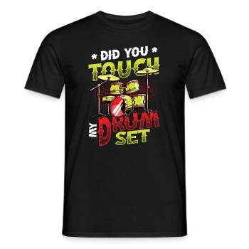 Batteur, as-tu touché mon kit de batterie - T-shirt homme - noir - Devant - AI Model Male 178 light (178cm)