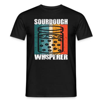 Sourdough Whisperer - Amateurs de cuisson du pain - - T-shirt homme - noir - Devant - AI Model Male 178 light (178cm)