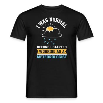 Meteorologe Meteorologie Sturmjäger Geschenk - Männer T-Shirt - Schwarz - Vorne - AI Model Male 178 light (178cm)
