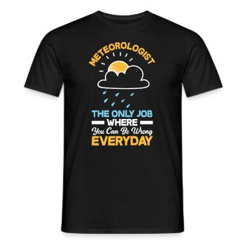 Meteorologist Meteorology Storm Chaser Gift - Men's T-Shirt - black - Front - AI Model Male 178 light (178cm)
