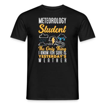 Meteorologist Meteorology Storm Chaser Gift - Men's T-Shirt - black - Front - AI Model Male 178 light (178cm)