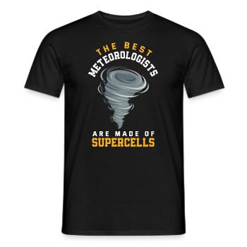 Meteorologist Meteorology Storm Chaser Gift - Men's T-Shirt - black - Front - AI Model Male 178 light (178cm)