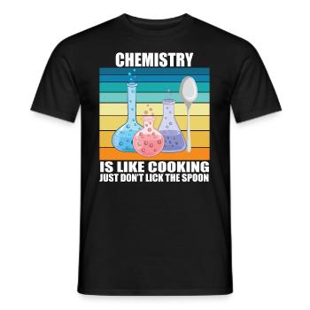 La chimie, c’est comme la cuisine - T-shirt homme - noir - Devant - AI Model Male 178 light (178cm)