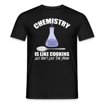 La chimie, c’est comme la cuisine - T-shirt homme - noir - Devant - AI Model Male 178 light (178cm)