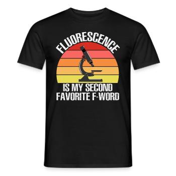Fluorescence is My 2nd Favorite F Word Microscope - Men's T-Shirt - black - Front - AI Model Male 178 light (178cm)
