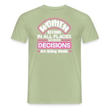 Feminismus Feministin - Männer T-Shirt - Sage - Vorne - AI Model Male 178 light (178cm)
