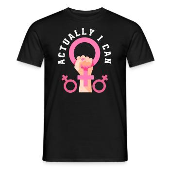 Feminismus Feministin - Männer T-Shirt - Schwarz - Vorne - AI Model Male 178 light (178cm)