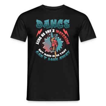 Danser comme si personne ne regardait la danse hip hop - T-shirt homme - noir - Devant - AI Model Male 178 light (178cm)