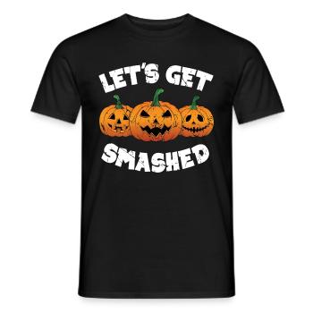 Let's Get Smashed Halloween-Kürbis - Männer T-Shirt - Schwarz - Vorne - AI Model Male 178 light (178cm)