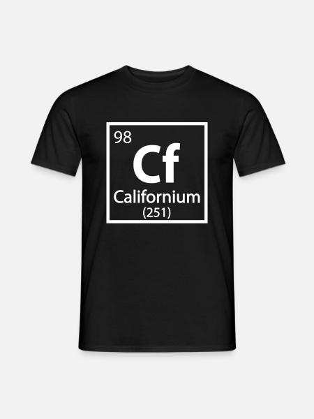 Californium Element Periodensystem - Männer T-Shirt - Schwarz