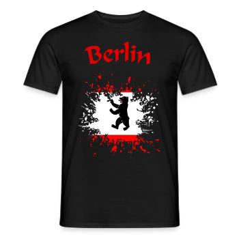 Berlin - Männer T-Shirt - Schwarz - Vorne - AI Model Male 178 light (178cm)