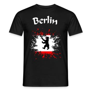 Berlin, Berliner Bär - Männer T-Shirt - Schwarz - Vorne - AI Model Male 178 light (178cm)