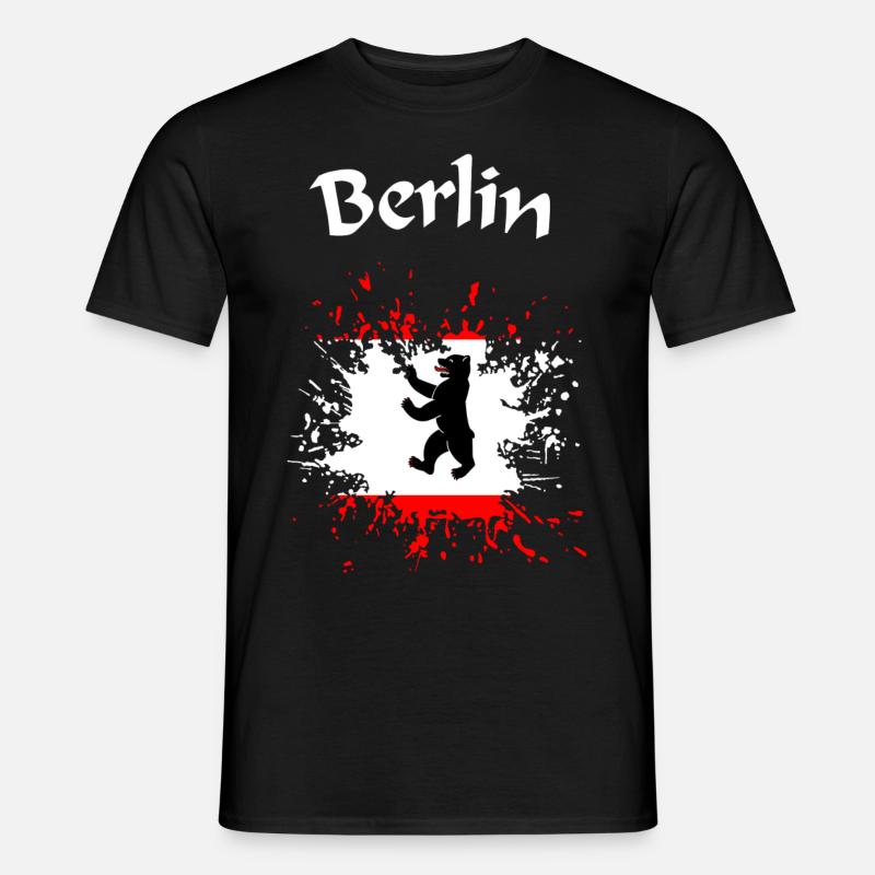 Berlin, Berliner Bär - Männer T-Shirt - Schwarz