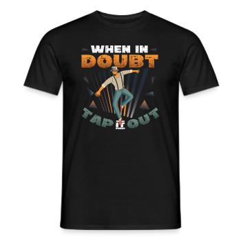 En cas de doute, tapez-le, claquettez - T-shirt homme - noir - Devant - AI Model Male 178 light (178cm)
