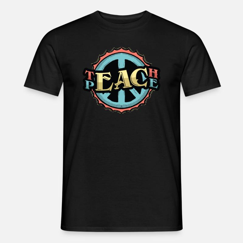 Frieden Lehren - Männer T-Shirt - Schwarz