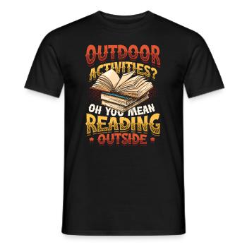 Activités de plein air Lecture de livres de plein air - T-shirt homme - noir - Devant - AI Model Male 178 light (178cm)