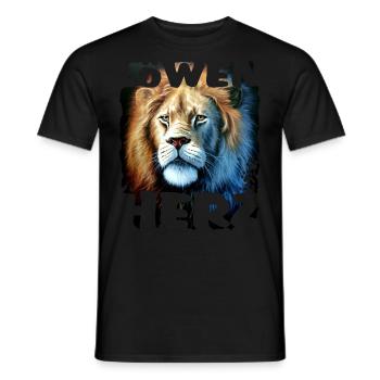 Lionheart1 - Men's T-Shirt - black - Front - AI Model Male 178 light (178cm)