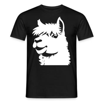 Drôle de Lama Silhouette Effronté Amusant Lamas - T-shirt homme - noir - Devant - AI Model Male 178 light (178cm)