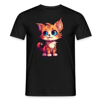 Animal Lover - Cute Animal Graphic - - Men's T-Shirt - black - Front - AI Model Male 178 light (178cm)