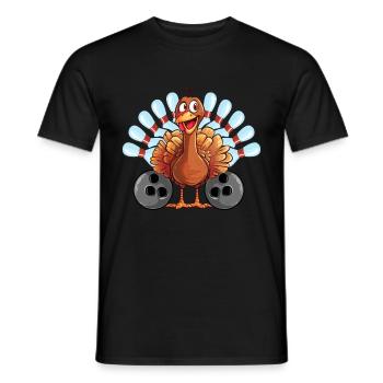 Thanksgiving Bowl Bowler Strike Pin Sport Turquie - T-shirt homme - noir - Devant - AI Model Male 178 light (178cm)