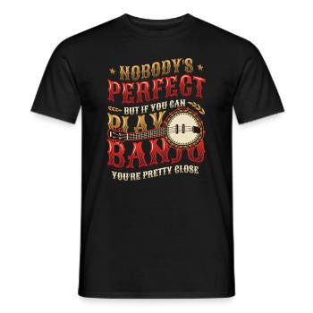 Parfait joueur de banjo, j’adore jouer du banjo - T-shirt homme - noir - Devant - AI Model Male 178 light (178cm)