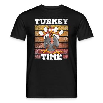 Thanksgiving Bowl Bowler Strike Pin Sport Bowling - T-shirt homme - noir - Devant - AI Model Male 178 light (178cm)