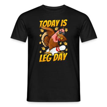 Thanksgiving Bowl Bowler Strike Pin Sport Bowling - T-shirt homme - noir - Devant - AI Model Male 178 light (178cm)