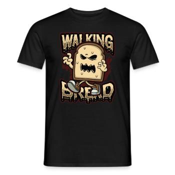 Walking Bread, Funny Halloween Costume - Men's T-Shirt - black - Front - AI Model Male 178 light (178cm)