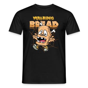 Walking Bread, Funny Halloween Costume - Men's T-Shirt - black - Front - AI Model Male 178 light (178cm)